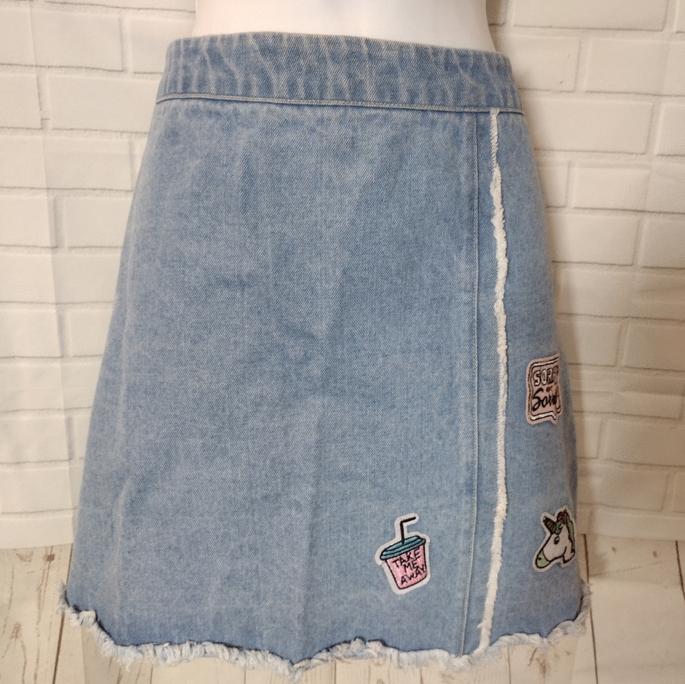 Forever 21 Jeans Patchwork Skirt - image 2